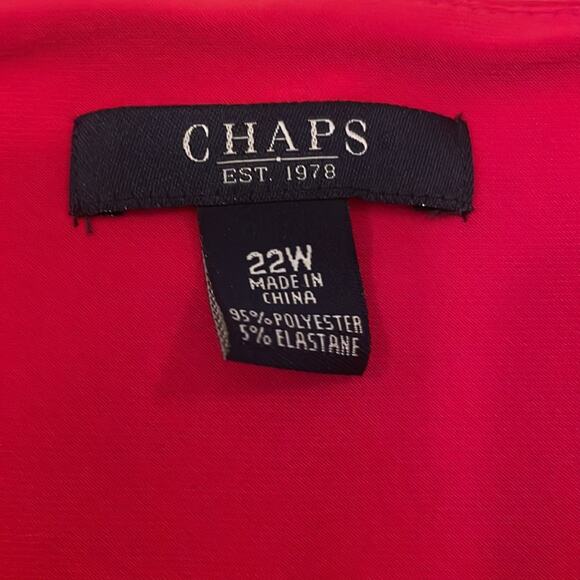 CHAPS Red Dress sleeveless size 22W - Picture 3 of 5